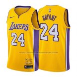 Maillot Los Angeles Lakers Kobe Bryant #24 Retirement 2017-2018 Or