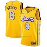 Maillot Los Angeles Lakers Kobe Bryant #8 Ville Edition Jaune