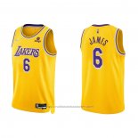 Maillot Los Angeles Lakers LeBron James #6 75th Anniversary 2021-22 Jaune