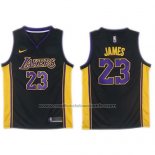 Maillot Los Angeles Lakers Lebron James #23 2017-18 Noir