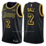 Maillot Los Angeles Lakers Lonzo Ball #2 Ville Noir