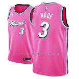 Maillot Miami Heat Dwyane Wade #3 Earned 2018 Rosa
