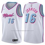 Maillot Miami Heat James Johnson #16 Ville 2017-18 Blanc