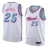 Maillot Miami Heat Jordan Mickey #25 Ville 2018 Blanc