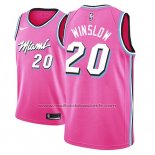 Maillot Miami Heat Justise Winslow #20 Earned 2018-19 Rosa