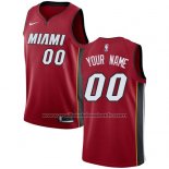 Maillot Miami Heat Personnalise 17-18 Rouge