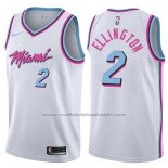 Maillot Miami Heat Wayne Ellington #2 Ville 2017-18 Blanc