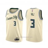 Maillot Milwaukee Bucks George Hill #3 Ville 2019-20 Creme