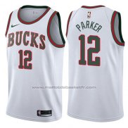 Maillot Milwaukee Bucks Jabari Parker #12 Return To The Mecca Classic 2017-18 Blanc