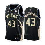 Maillot Milwaukee Bucks Thanasis Antetokounmpo #43 Statement 2022-23 Noir