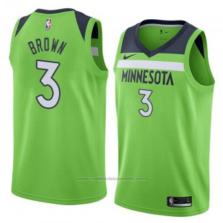 Maillot Minnesota Timberwolves Anthony Brown #3 Statement 2018 Vert