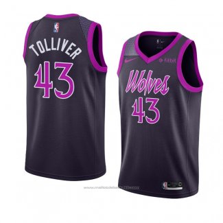 Maillot Minnesota Timberwolves Anthony Tolliver #43 Ville 2018-19 Volet