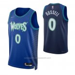 Maillot Minnesota Timberwolves D'angelo Russell #0 Ville 2021-22 Bleu