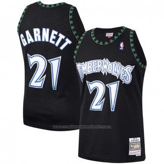 Maillot Minnesota Timberwolves Kevin Garnett #21 Hardwood Classics Throwback Noir