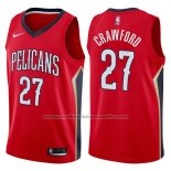 Maillot New Orleans Pelicans Jordan Crawford #27 Statement 2017-18 Rouge