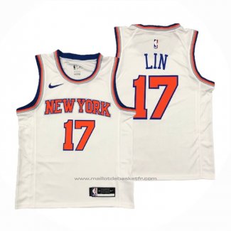 Maillot New York Knicks Jeremy Lin #17 Association Blanc