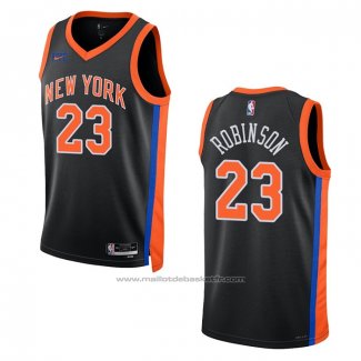Maillot New York Knicks Mitchell Robinson #23 Ville 2022-23 Noir