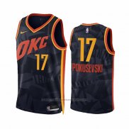 Maillot Oklahoma City Thunder Aleksej Pokusevski #17 Ville 2023-24 Noir