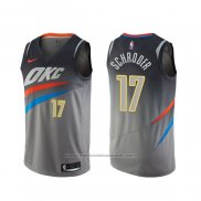 Maillot Oklahoma City Thunder Dennis Schroder #17 Ville Gris