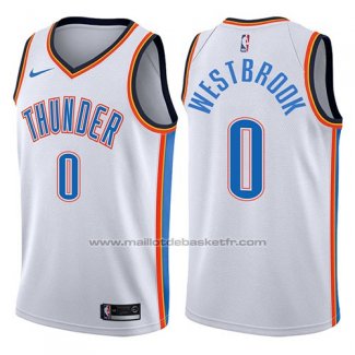 Maillot Oklahoma City Thunder Russell Westbrook #0 2017-18 Blanc