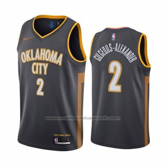 Maillot Oklahoma City Thunder Shai Gilgeous-Alexander #2 Ville Noir