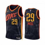 Maillot Oklahoma City Thunder Vasilije Micic #29 Ville 2023-24 Noir