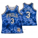 Maillot Philadelphia 76ers Allen Iverson #3 Galaxy Bleu