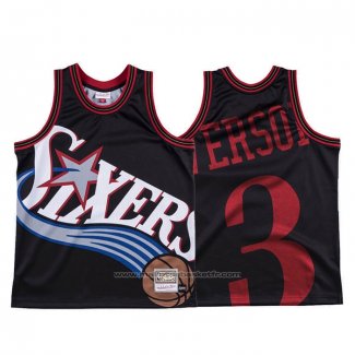 Maillot Philadelphia 76ers Allen Iverson #3 Mitchell & Ness Big Face Noir