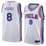 Maillot Philadelphia 76ers James Young #8 Association 2018 Blanc