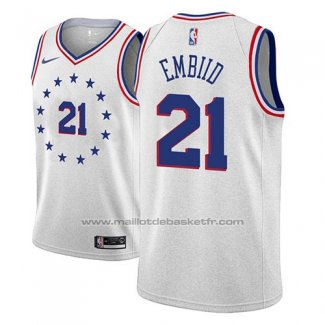 Maillot Philadelphia 76ers Joel Embiid #21 Earned 2018-19 Gris