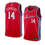 Maillot Philadelphia 76ers Jonathon Simmons #14 Statement 2018 Rouge