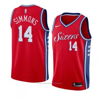 Maillot Philadelphia 76ers Jonathon Simmons #14 Statement 2018 Rouge