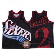 Maillot Philadelphia 76ers Moses Malone #2 Mitchell & Ness Big Face Noir