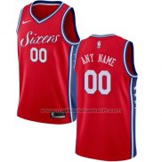 Maillot Philadelphia 76ers Personnalise 17-18 Rouge