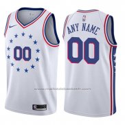 Maillot Philadelphia 76ers Personnalise Earned 2019-20 Blanc