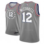 Maillot Philadelphia 76ers T.j. McConnell #12 Ville 2018-19 Gris