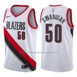 Maillot Portland Trail Blazers Caleb Swanigan #50 Association 2017-18 Blanc