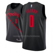 Maillot Portland Trail Blazers Damian Lillard #0 Ville 2018-19 Noir