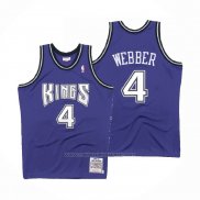 Maillot Sacramento Kings Chris Webber #4 Mitchell & Ness 1998-99 Noir
