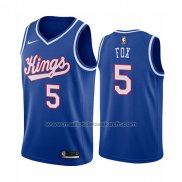 Maillot Sacramento Kings De'aaron Fox #5 Throwback 2019-20 Bleu