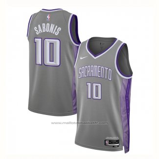 Maillot Sacramento Kings Domantas Sabonis #10 Ville 2022-23 Gris