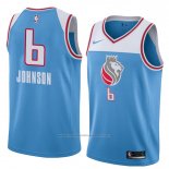 Maillot Sacramento Kings Joe Johnson #6 Ville 2018 Bleu