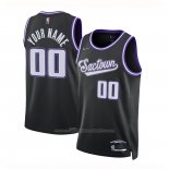 Maillot Sacramento Kings Personnalise Ville 2021-22 Noir