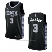 Maillot San Antonio Spurs Keldon Johnson #3 Statement 2022-23 Noir