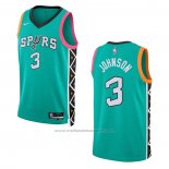 Maillot San Antonio Spurs Keldon Johnson #3 Ville 2022-23 Vert