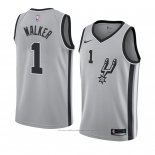 Maillot San Antonio Spurs Lonnie Walker #1 Statement 2018 Gris2