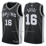 Maillot San Antonio Spurs Pau Gasol #16 Icon 2017-18 Noir