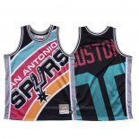 Maillot San Antonio Spurs Personnalise Mitchell & Ness Big Face Noir