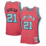 Maillot San Antonio Spurs Tim Duncan #21 Mitchell & Ness 1998-99 Rosa