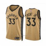 Maillot Toronto Raptors Gary Trent JR. #33 Ville 2023-24 Or